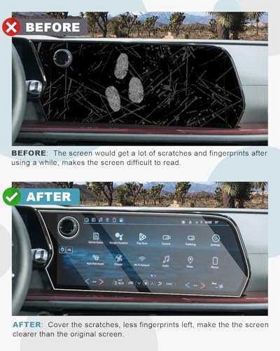 Image of CDEFG 2Pcs for 2025 2026 Chevy Traverse Silverado EV Screen Protector, Tempered Glass for 2024-2026 Chevrolet Traverse /Silverado EV Accessories(17.7 inch Navi & 11 inch Dash) Screen Cover 9H
