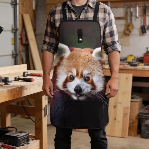Delantal de trabajo ajustable Red Panda con 8 bolsillos miniatura 5