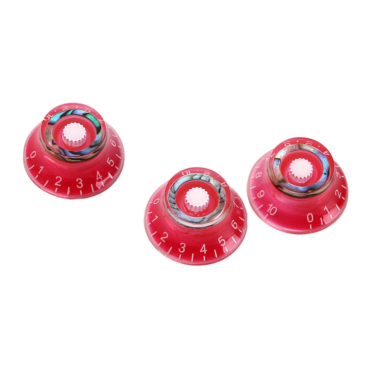 Abaodam Upgrade Your Guitar Gd49 3pcs Guitar Knobs Volume Tone Control Red Shell Replacement