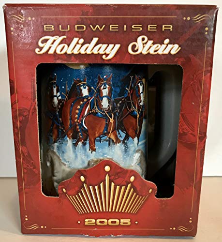 2005 Budweiser Clydesdale Collectible Holiday Beer Stein