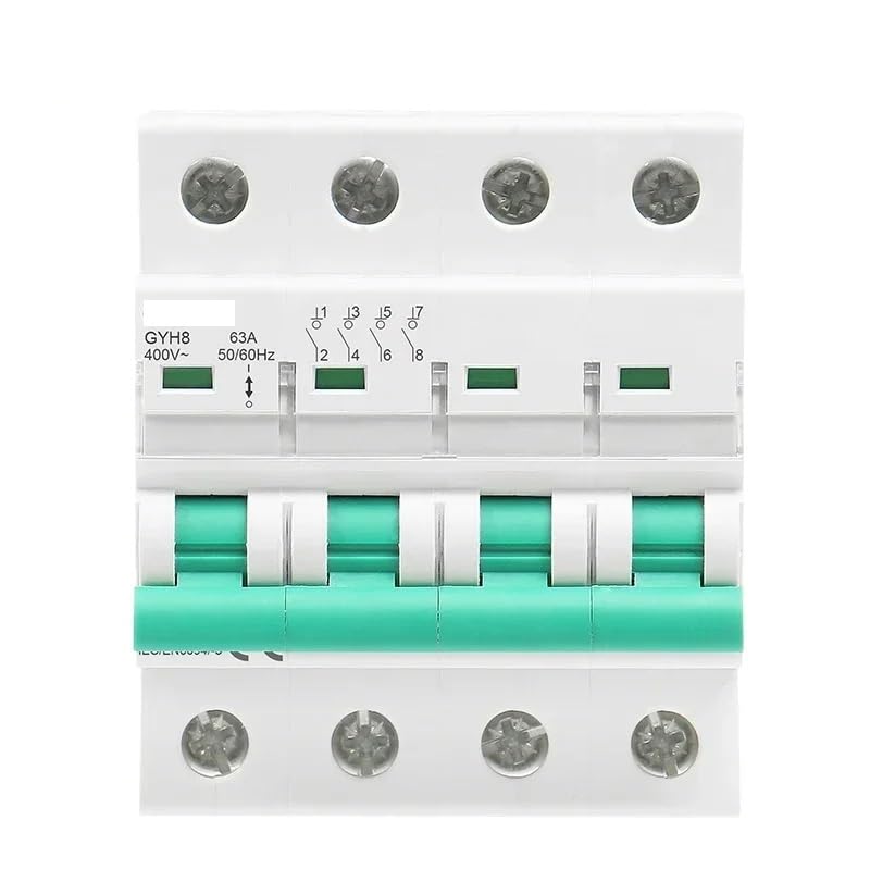 Disjoncteur Interrupteur d'isolement à 4 pôles for rail DIN Interrupteur principal 400 V Disjoncteur d'isolement 63 A 100 A 125 A(100A)