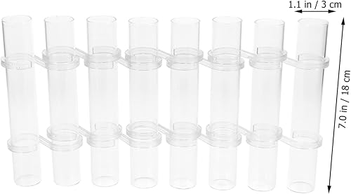 Miniatura 3 de DOITOOL Jarrón de tubo de ensayo, 8 piezas, tubo de ensayo de vidrio, terrario, florero de vidrio transparente, maceta decorativa de tubo de ensayo,