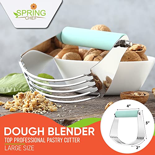 Image of Spring Chef Large Dough Blender For Baking - Durable Pastry Blender - Mint