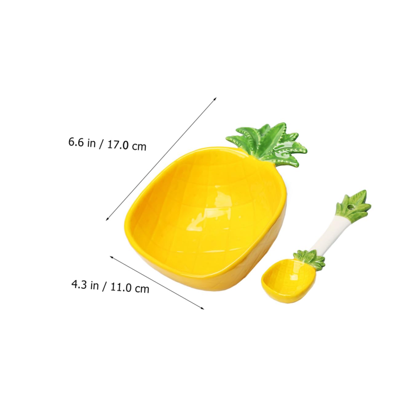 ERINGOGO Pineapple Design Bowl Salad Rice Bowl for Spoon Fun Cartoon Tableware for present for Boys