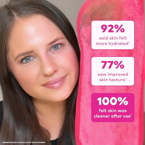 Image of The Original MakeUp Eraser PRO, Effortlessly Remove All Makeup Using Only Water, Including Waterproof Mascara, Eyeliner, Foundation, Lipstick, Sunscreen,and More! Original Pink, 1ct.