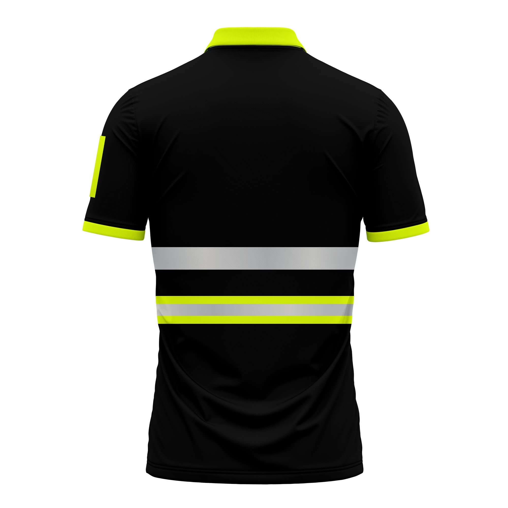 Mens New Hi Vis High Visibility Safety Work Wear Short Sleeve 2 Tone Contrast Polo Shirts Top S-2XL
