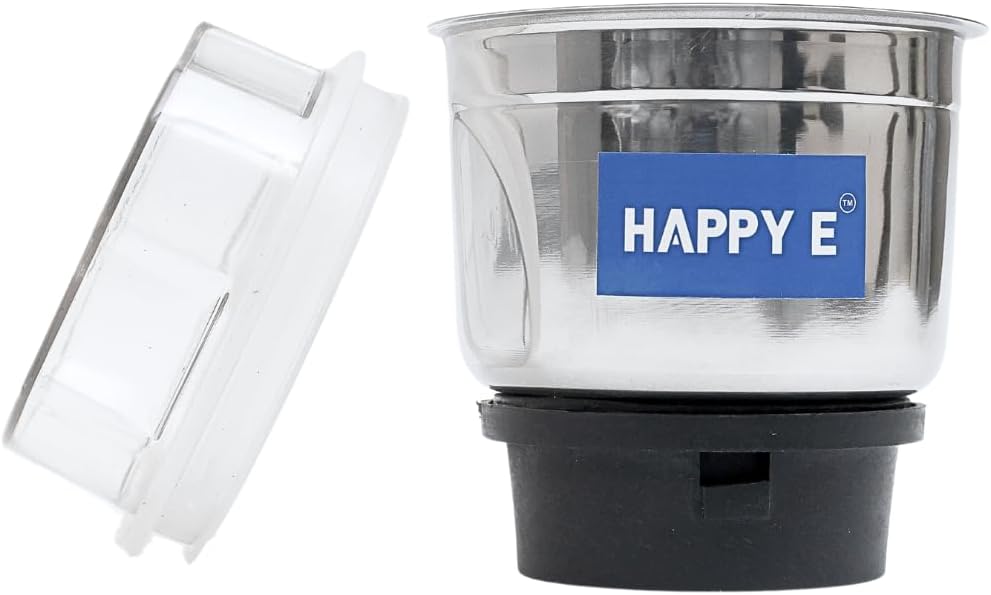 HAPPY E | Chutney Jar Suitable for BAJAJ Mixer Grinders | Stainless Steel | Compatible for Bajaj GX1, GX3, GX4, GX8, GX3501, GX3701, GX4701, GX3000, GX400, GX3, Twister Deluxe, Bravo Dlx 400ML