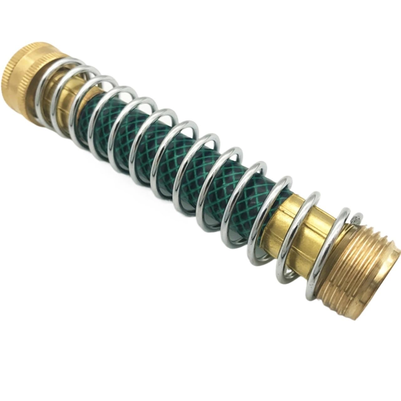 Xtvvtodjxt One Color Y-Type Brass Garden Hose Dispenser Two-Way Extension Coil Spring Protector Faucet Connector(04846)