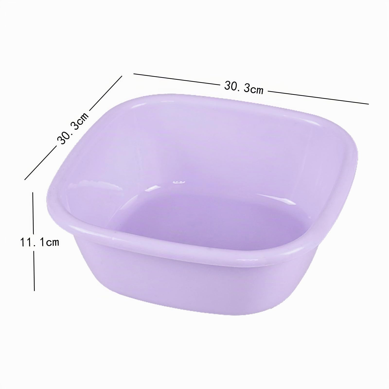 Lot de 6 petits lavabos carrés colorés en plastique 8 l