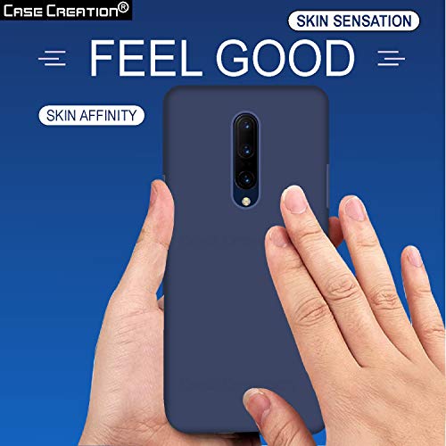 Image of Case Creation Luxurious OG Series for Oneplus 7 Pro Case Cover,Anti-Dirty Slim Case Frosted Matte Cute Candy TPU Raised Bezel (Splash of Color) Back Cover for Oneplus 7 Pro -Navy Blue