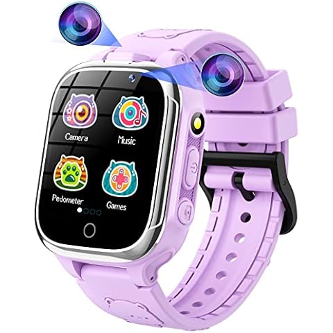 Reloj Inteligente para niños con 24 Juegos 2 cámaras, Reproductor de Video Musical Cover