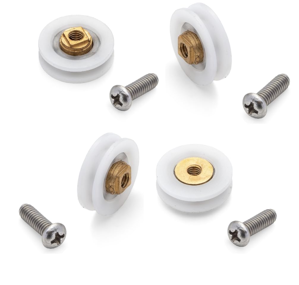 Shower Part Grooved Door Rollers/Wheels/Runners L041, Diameter 19mm, Wheel Thickness 5.5mm, Replacement Parts, 4 x L041