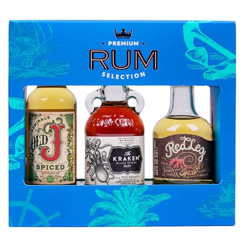 Spiced Rum Trio Gift Set Kraken Old J & Red Leg 3×5cl by Blue Tree Gifts