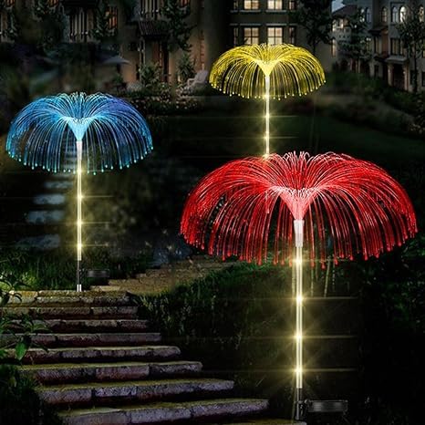 coku Jellyfish Solar Garden Lights Outdoor Waterproof RGB Color Changing Solar Powered Garden Fountain lamp, Fibreglass Landscape Lights for Patio, Backyards, Gazebo Party Decorations- Multicolor (B0D2TR16GS) Amazon Price History, Amazon Price Tracker