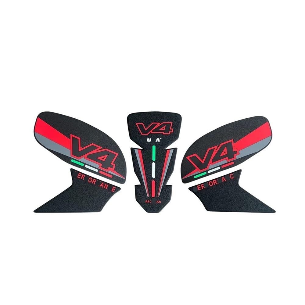 Cvgmsrgset B 3D Rubber Protective Pad For Du&Cati Panigale V4 V4s 2025- Fuel Tank Sticker