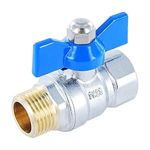 Genebre Messing Kugelventil mit blauem Flügelgriff