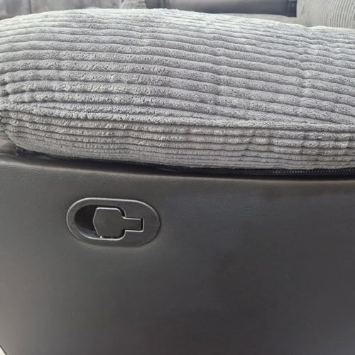 Rio Jumbo Cord 5 Seater Manual Recliner Corner Sofa With Drop-Down Table & Cup Holders - Image 6