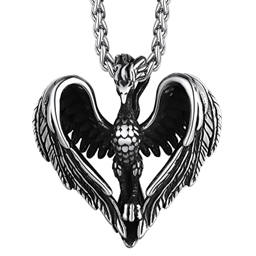 Richsteel Stainless Steel Animal Phoenix Pendant Necklace