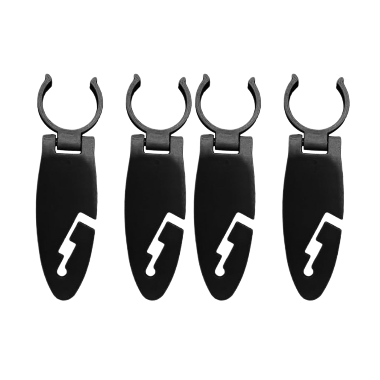 Paddle Board Fasten Clip, 4PCS Expandable Paddle Board Fin Clamps, Paddleboard Fin Replacement Accessories, Surfboard Fins Fastener, Surfboard Fins Fixing Clips, Water Sport Supplies-Black