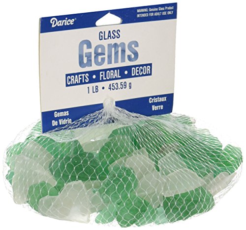 Genuine Glass Marbles 1 Pound-Green/Frost