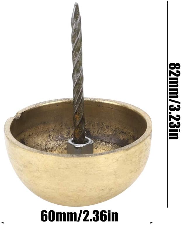 4Pcs Upholstery Nail Round Head Antique Brass Decorative Furniture Tacks, Sharp Point for Sofa Wood Craft, Retro Style Drawing Pins for Jewelry Box Wine Cabinet (Brass Color)