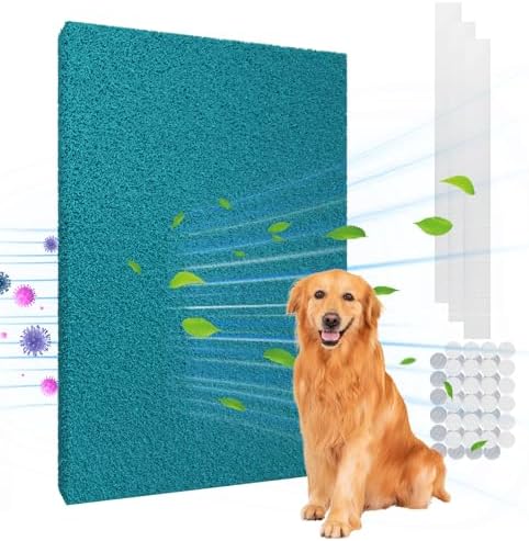 Reusable Air Filter 20x30, High Air Flow Cut to Fit Furnace Filters, MERV 6 Replacement Filter for HVAC, RV, Washable Replacement Air Conditioner Filters, 24 PCs Hooks(Actual 20x30x0.7 in.)