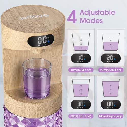 Image of Automatic Mouthwash Dispenser for Bathroom,20.29 oz Touchless Electric Mouth Wash Dispensers Bathroom Accessories Set with 2 Magnetic Cups,4 Modes Wall Mounted Mouth Wash Dispenser for Home (Brown)