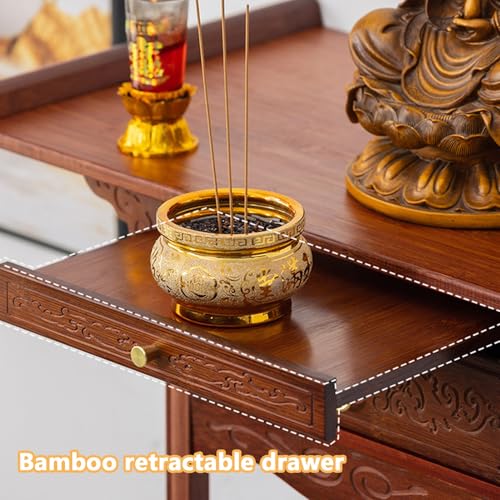 Table d'autel de méditation en bambou de prestige pour une décoration zen
