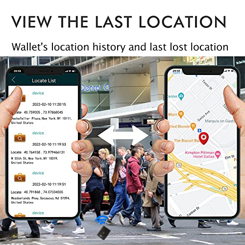 Smart Tracker Wallet for Men,Compatible with Android and Ios, Mens Wallet GPS Tracker Card Holder With Men Gift for Christmas. (Pop up Card Holder, Cofffee) — view 5