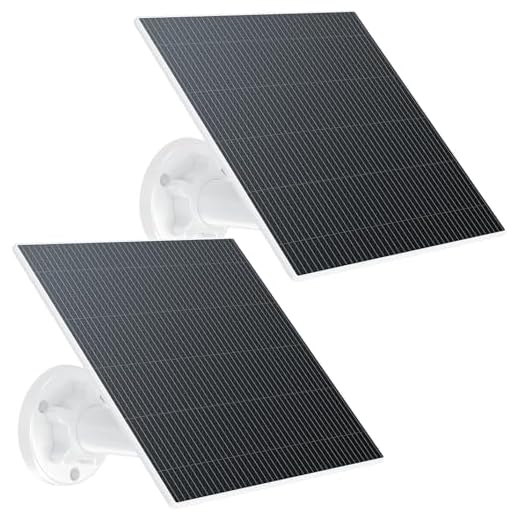 8W Solarpanel für Überwachungskamera Aussen Akku, Solarmodul für DC 5V Outdoor Akku Kamera, USB-C und DC 3.5mm Adapter, IP65 Wasserdicht, Solarpanel kompatibel mit Eufy, Eufycam, Reolink, Ring, Arlo