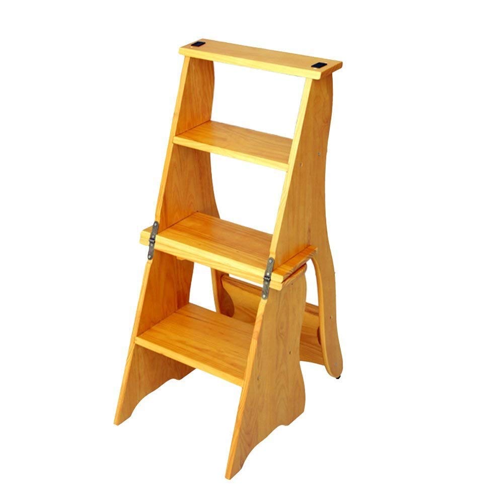 Silla de 4 peldaños DASHADAO para organizar librerías y armarios altos en salones modernos