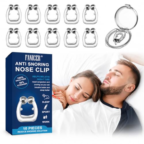 8 Piezas Dispositivo Antironquidos para Dormir + 1 Anti Ronquidos Dilatador Nasal, Mejoran la respiración