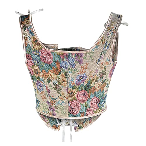 Steampunk Corset For Women Lace Boned Top Overbust Corset With Straps 18Th Century Bodice #TOP6