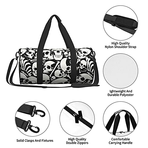 Skull And Bones Art Travel Duffel Bags Gym Sports Luggage Large Travel Tote Bag Overnight Weekend Bags For Man And Women #TOP5