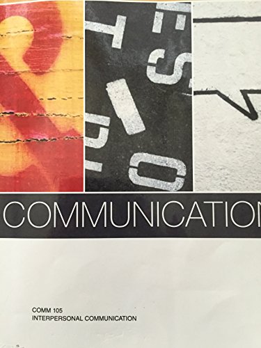Interpersonal Communication (Comm 105) 0558636535 Book Cover