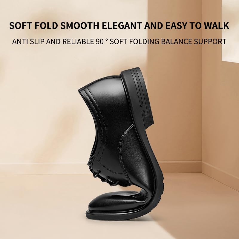 Men's Classic Oxford Dress Shoes - Business Casual Lace-Up Leather Shoes for Comfort & Style2