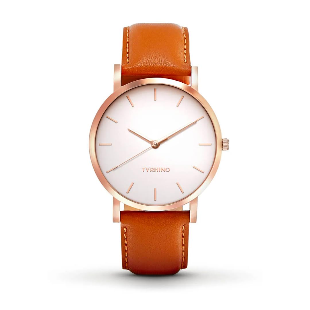 Tyrhino Umber Analog Mens Watch (Tan) (B09T3BK2X8) Amazon Price History, Amazon Price Tracker