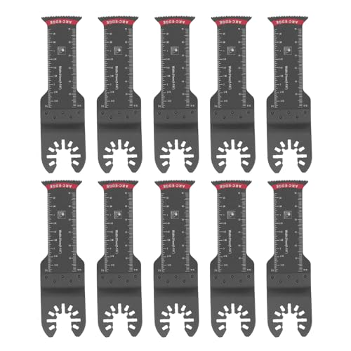 10Pcs Oscillating Saw Blades Wood Quick Release Multitool Blades Kit Curved Edge Oscillating Tool Blades Metal Wood Plastic Cutting Universal Tool 1.25in 31mm - Image 2