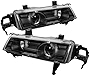LED Halo Headlights for Honda Prelude 92-96 - Black/Clear Lens