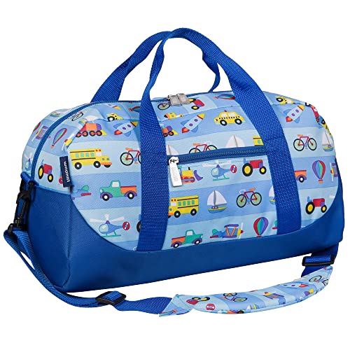 Image of Wildkin Kids Overnighter Duffel Bag - Carry-On Travel Bag for School & Sleepovers, Lightweight, Durable, Boys & Girls Ages 4-15 - On The Go