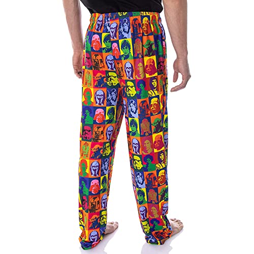 Star Wars Pajamas Men's Warhol Pop Art Characters Square Design Loungewear Sleep Pajama Pants2