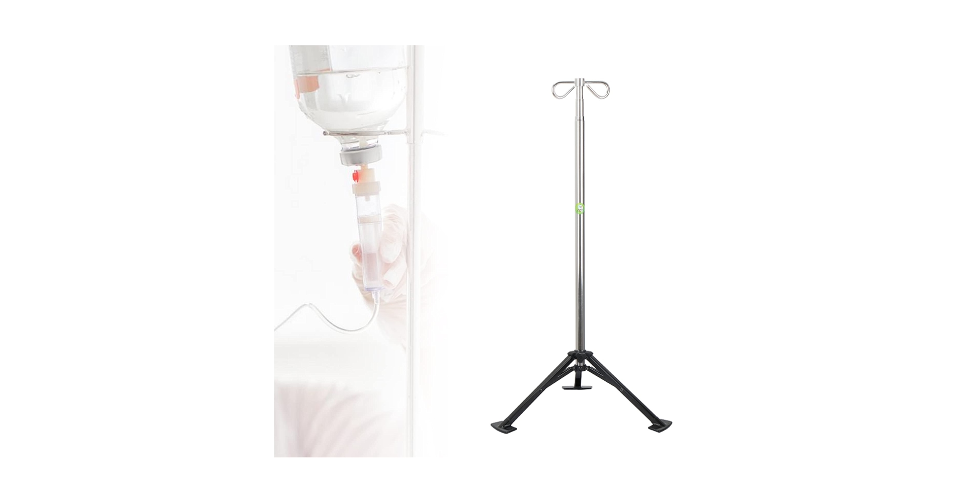 Amazon.co.jp: 折りたたみ式 IV ポール点滴スタンド、三脚付き高