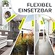 EASYmaxx Klappbarer Wäscheständer | Effizientes Trocknen mit 3 Ebenen, 2 Seitenflügeln & leichtem Aufbau | Platzsparend, vielseitig und mobil für drinnen und draußen, Grau/Weiß