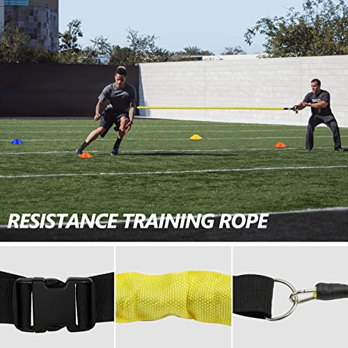 Haootadiy Speed Agility Training Equipment Set, Football Training Equipment for Youth Includes 20FT Agility Ladder,12 Cones,Parachute, Resistance Rope for Training Athletes & Kids (Multicolour)
