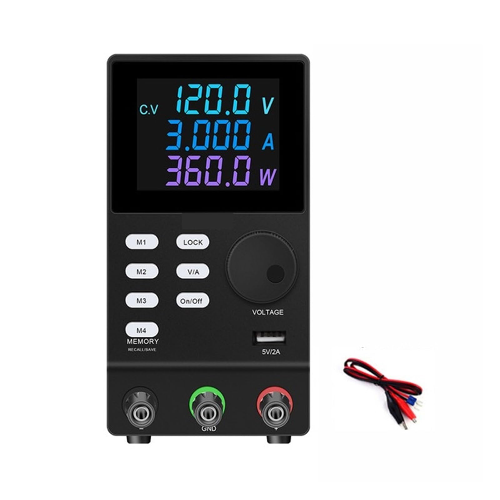 Banc de laboratoire électronique complet avec alimentation CC réglable et programmable LCD