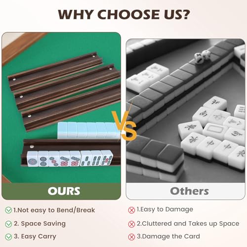 Juego de 4 Racks de Mahjong con Empujadores Magnéticos miniatura 3