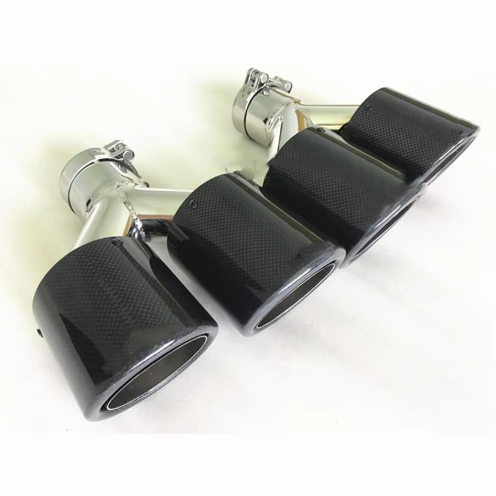 Terminale Di Scarico Doppio In Acciaio Inossidabile Per Auto Terminale Scarico Doppio(54-89MM)