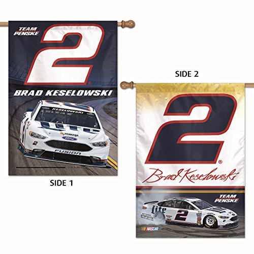Bannière double face Brad Keselowski 2 drapeau de course automobile pour fan