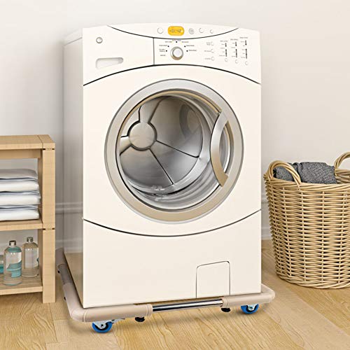SPACECARE Mobile Roller with 4 Locking Wheels - Adjustable Furniture Dolly Washing Machine Stand Refrigerator Base Moving Cart