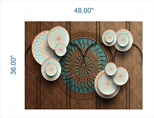 Image of Cabana Homes (48 inch x 36 inch) 3D Self Adhesive Wallpaper, Living Room, Bedroom, Sofa Background, Gypsum Board, Office